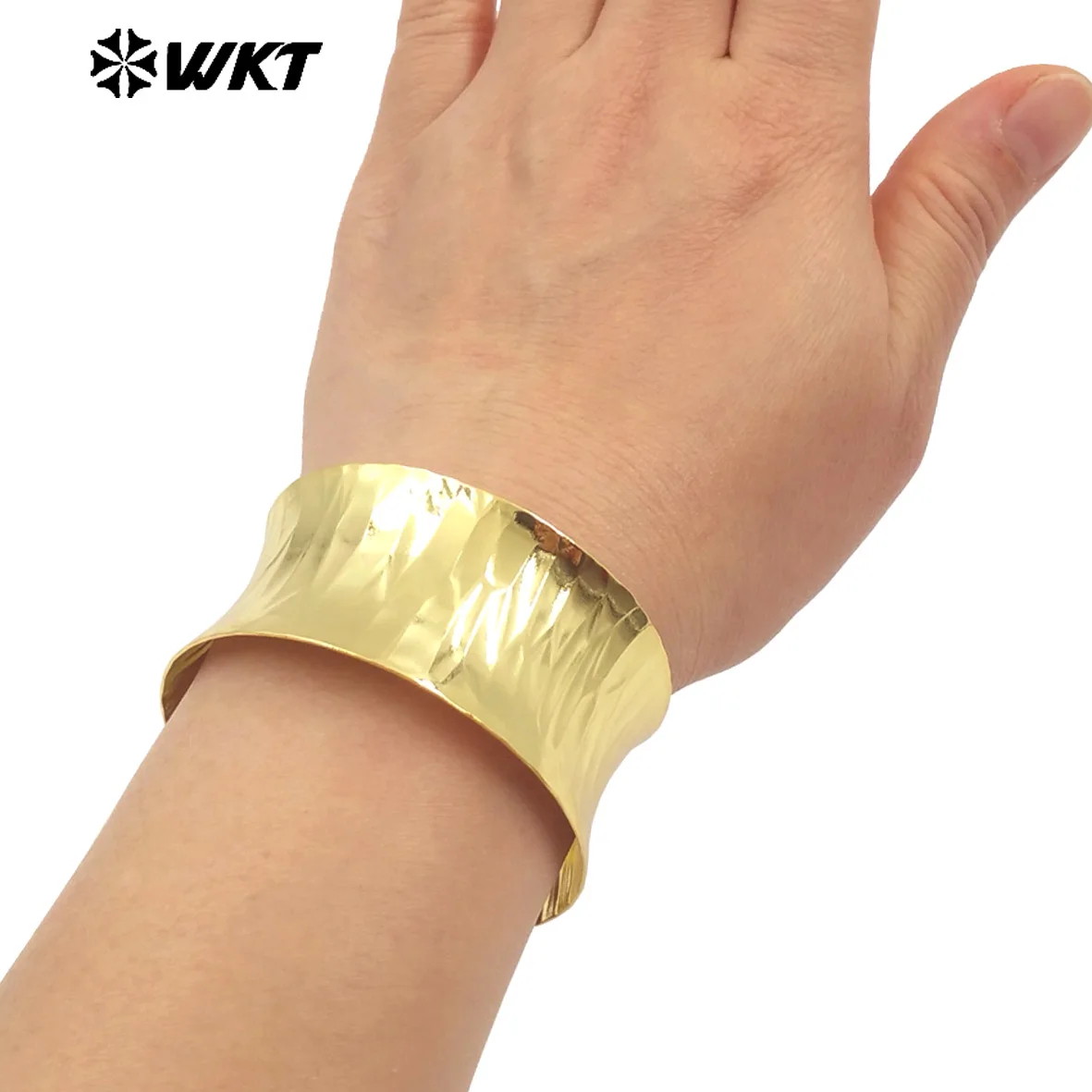 

Браслет женский WT-B660, большой, в американском стиле, модный, из латуни с покрытием 18K, не тускнеет, регулируемый, 10 шт.