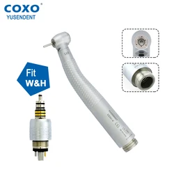 COXO Dental Turbine Fiber Optic High Speed Dental Handpiece With LED Light CX207-G 6 Holes Coupler Fit WH Dentistry Hand Tools