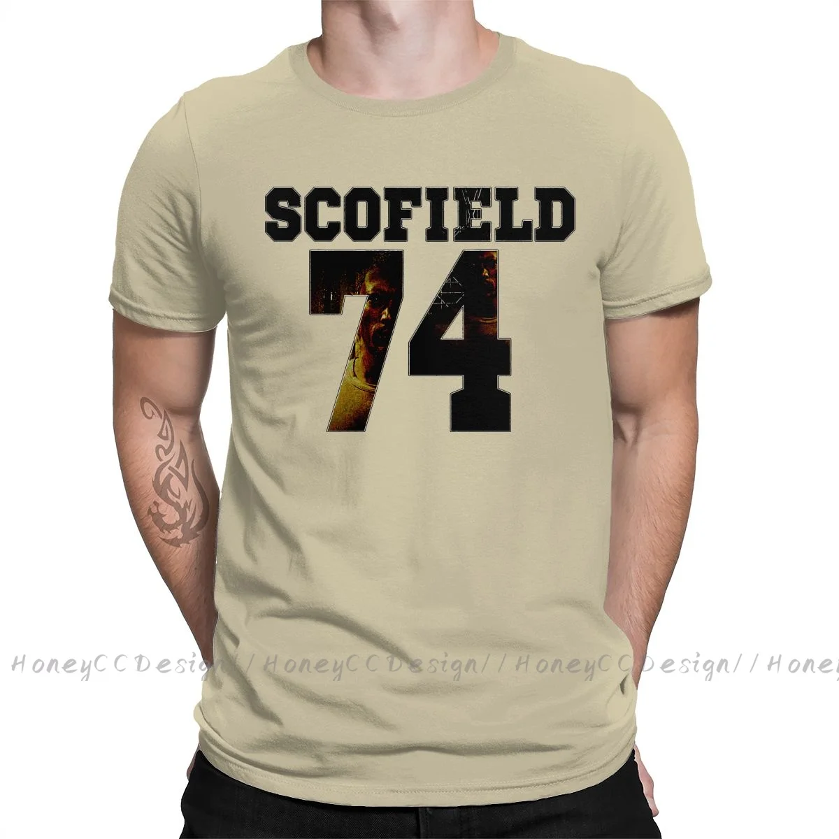 Men TShirt Scofield '74 Unisex Clothes Shirt Design Prison Break TV Series Plot Crime O Neck Cotton T-Shirt Plus Size