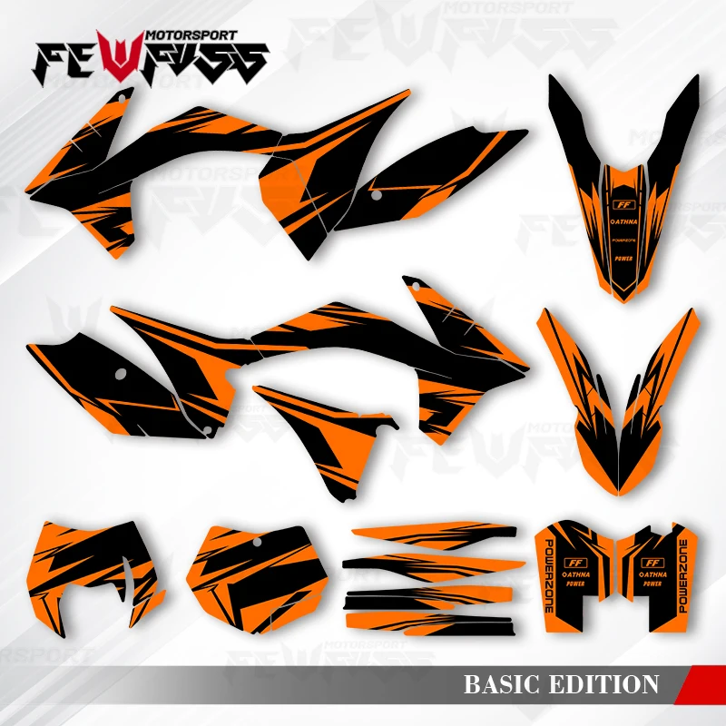 

Fewfuss Graphics Decals Stickers Motorcycle Background Custom For KTM EXC 2012 2013 SXF 2011 2012 002