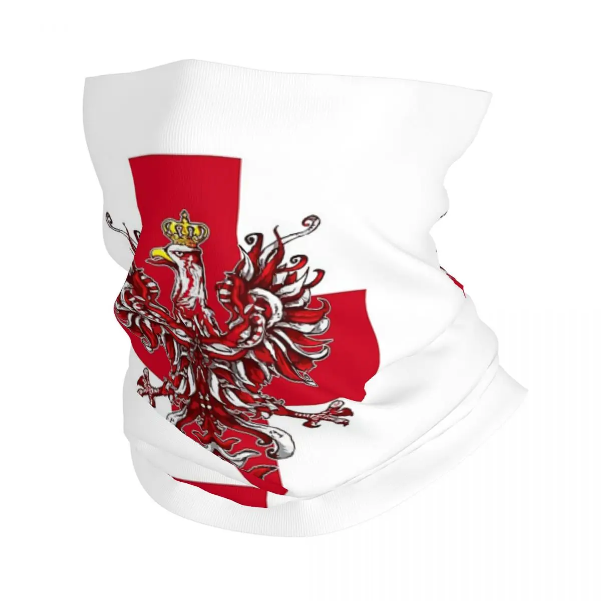 Polish Eagle Cross Bandana Neck Cover polonia Flag Polska Wrap sciarpa fascia multiuso ciclismo per uomo donna adulto antivento