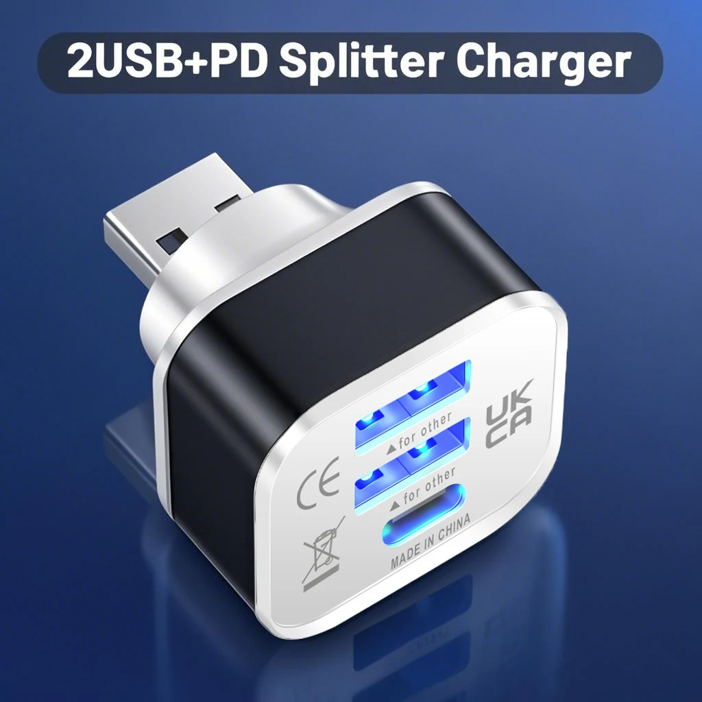Mini USB Hub Adapter 3-Port USB Splitter Extender Computer Accessories Hub 1 Male To 3 Port Multiple Expander For Laptop Macbook