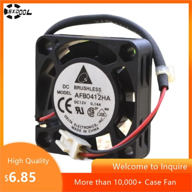 

40mm Fan For Delta AFB0412HA-R00 F00 40x40x10mm 12V 0.14A Dual Ball 6000RPM 6.9CFM Quiet Cooling Fan