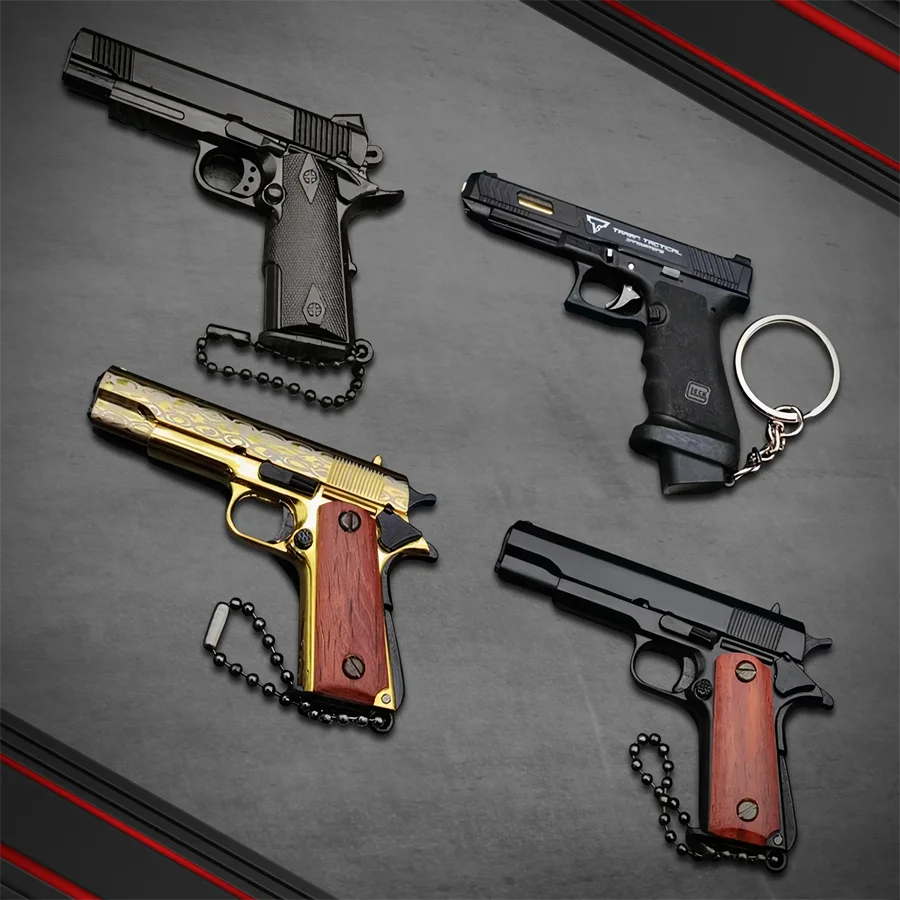 1:3 Mini Pubg Colt 1911 Beretta M92A1 Glock Desert Eagle Metal Nurfun Real Gun Model Pistol Alloy Keychain