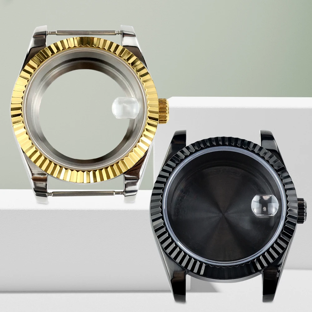ل DATEJUST حافظة NH35 39 مللي متر/36 مللي متر حافظة ساعة من الفولاذ المقاوم للصدأ صالح Seiko NH35/NH36 حركة 28.5 مللي متر الطلب مقاوم للماء NH35 ساعة