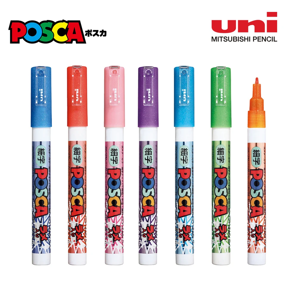 7Pcs Uni Posca Markers Set pens New Color PC-1M/3M Copic Markers  Drawing Manga Graffiti Art School Supplies Japanese Stationery