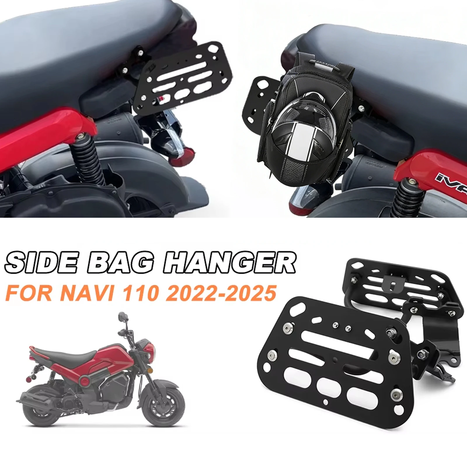 For Honda Navi 110 2025 Navi110 2024 2023 2022 Motorcycle Side Trunk Bag Holder Saddle Bag Trunk Bag Support Bracket