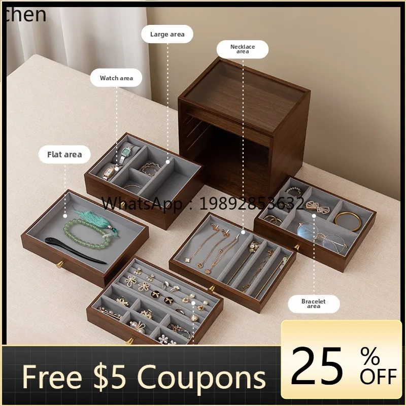 

jewelry storage box bedside table necklace ring earring bracelet storage drawer jewelry box