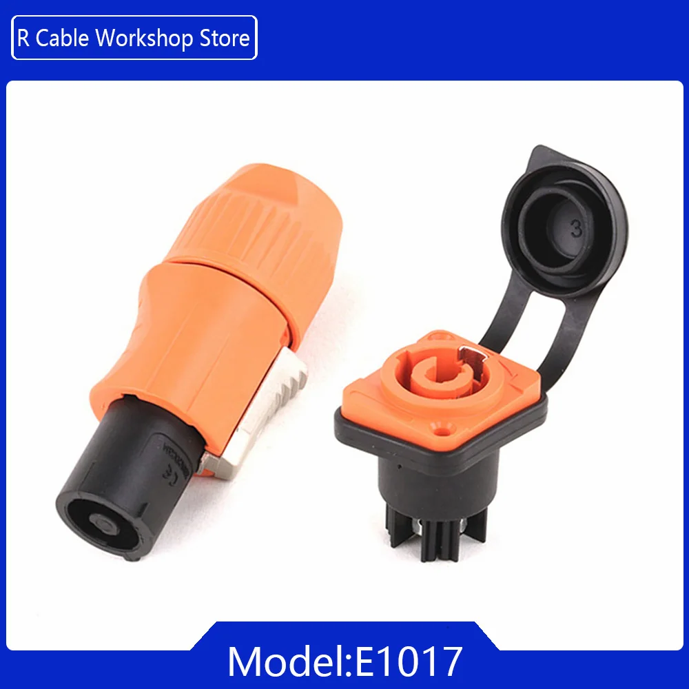2 Stuks 3 Pins IP65 Waterdichte Vergrendeling Powercon Connector 20A 250V Power Stekker Of Vrouwelijke Chassis Socket connector