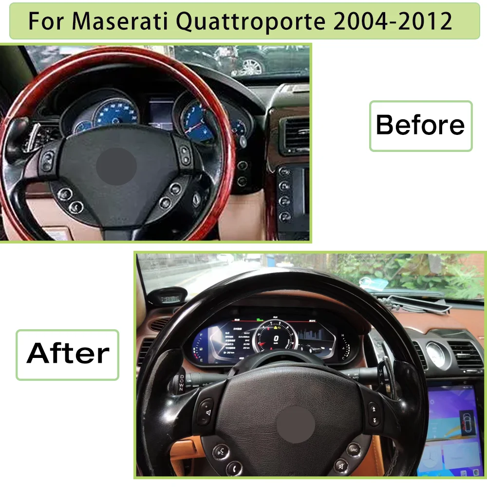 12.3 نظام لينكس LCD لوحة قيادة السيارة عداد السرعة الرقمي لـ. أداة اللوحة GT/GC Gran Turismo Quattroporte 2004-2018