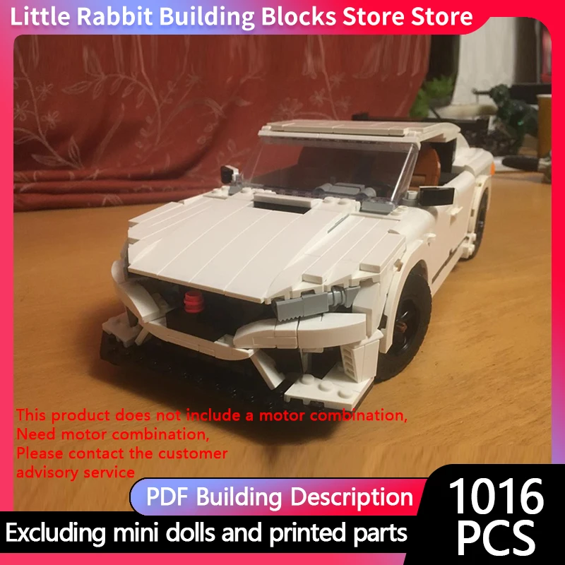 City Car Model MOC Building Bricks Type R High-Performance Sports Sedan Modular Technology Children Holiday Gifts Assemble Toys