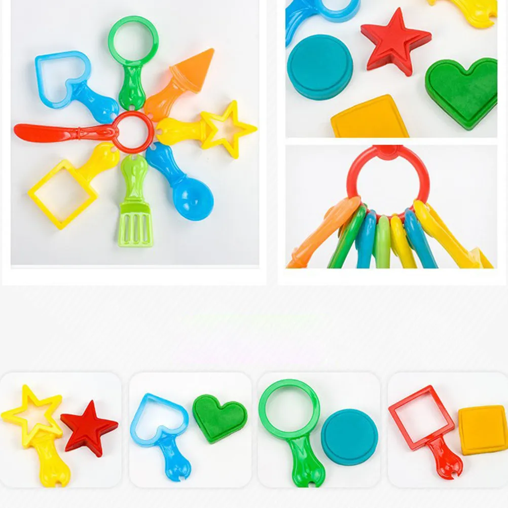 Conjunto de 15 peças para crianças, conjunto de ferramentas para massinha, kit de moldes de plasticina, modelagem criativa, corte e artesanato.