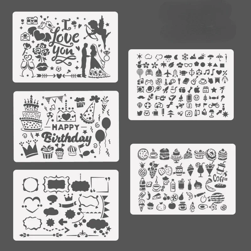 A4 Animal Stencils for Painting Drawing Template Stencils for Diy Scrapbooking Plastic