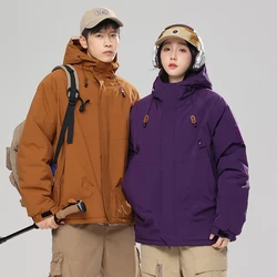 New Winter Men'S Outdoor Thick Warm Windproof Waterproof Cotton Coat Korean Version Fashion Casual Sports Mountaineering Jacket