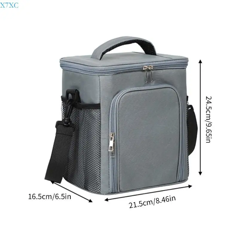 X7XC Stylish Insulated Lunch Bag with Shoulder Strap Handbag Keep Your Temperature Controlled