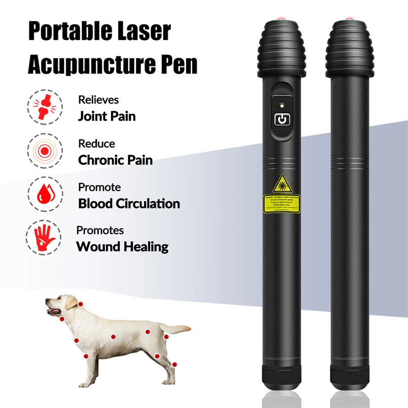 500mW Electronic Acupuncture Pen 650 Cold Laser Therapy Dogs Laser Relief Laser Apparatus for Physical Therapy Ear Infections