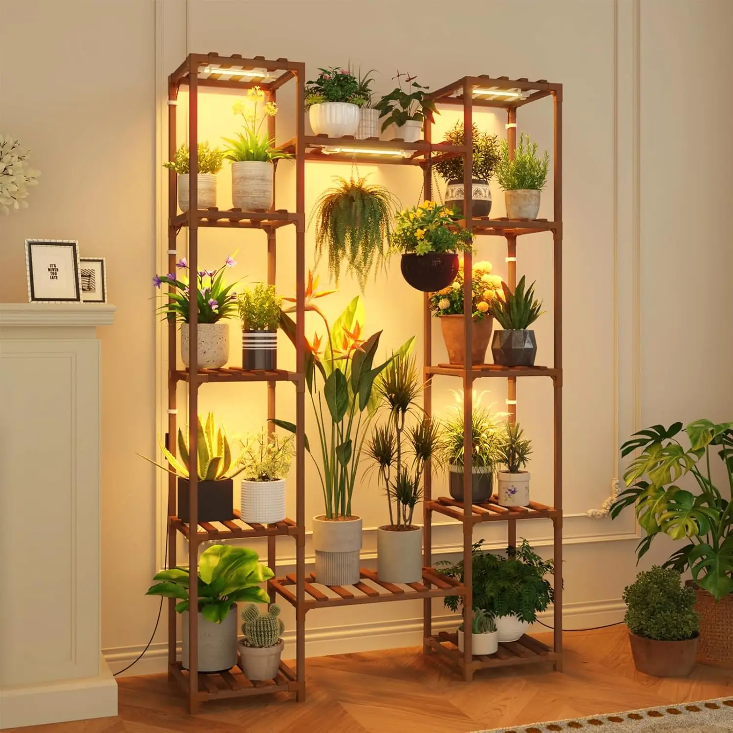 

Indoor with Grow Lights for Indoor Plants 62.2'' Tall Plant Shelf 12 Tiers Sturdy Plant Rack for Plants