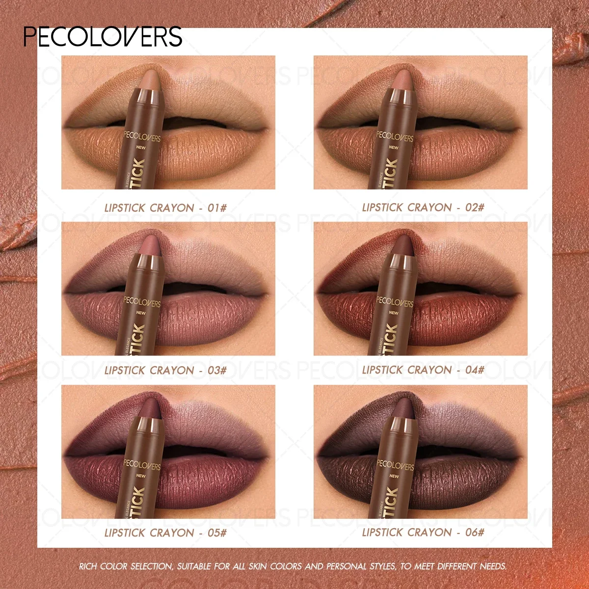 1PC Matte Finish Lip Liner, Precise Tip, Lip Contour, High Quality Lipstick, Suitable for Autumn and Winter