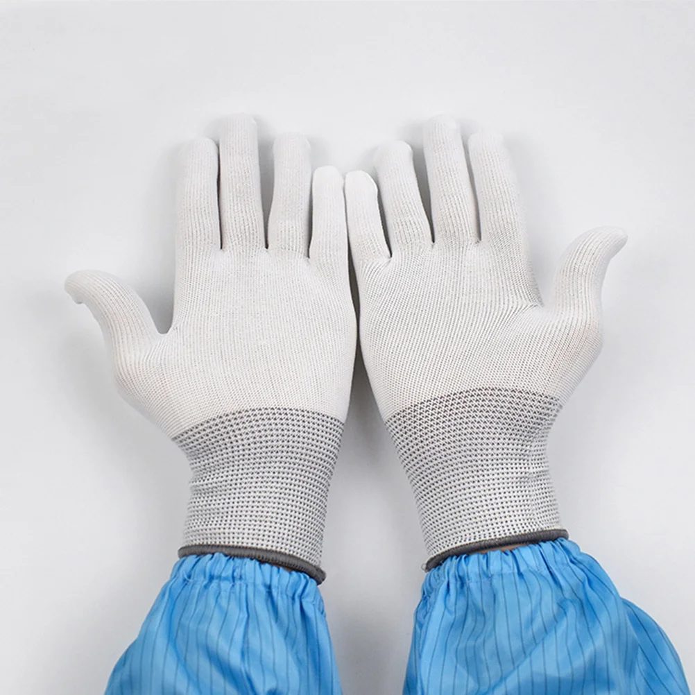 

12pcs Anti-Static Protection Gloves Nylon Extra Long Wrist For Electronics Assembly Repair Inspection Pc Building Welding