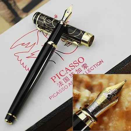 PICASSO 902A  black and golden M nib fountain pen dream