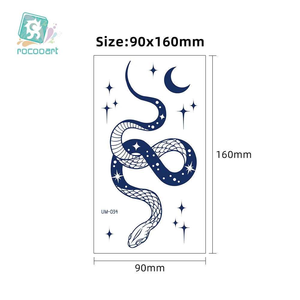 27 Sheets Semi-Permanent Temporary Tattoo Sticker Long-Lasting 1-2 Weeks Waterproof & Realistic Body Arrow Snake Tattoo Stickers