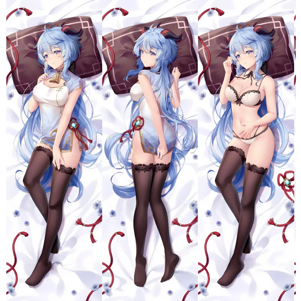 

game Genshin Ganyu Xiaogong Equal Body Hug Pillow Pillowcase Double Sided 3D Printed Bedding Customizable Sexy Pillowcase Gift