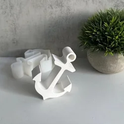 Marine Style Boat Anchor Car Aromatherapy Silicone Mold for Desktop Plaster Ornaments Gypsum Cement Moulds Craft Home Decor