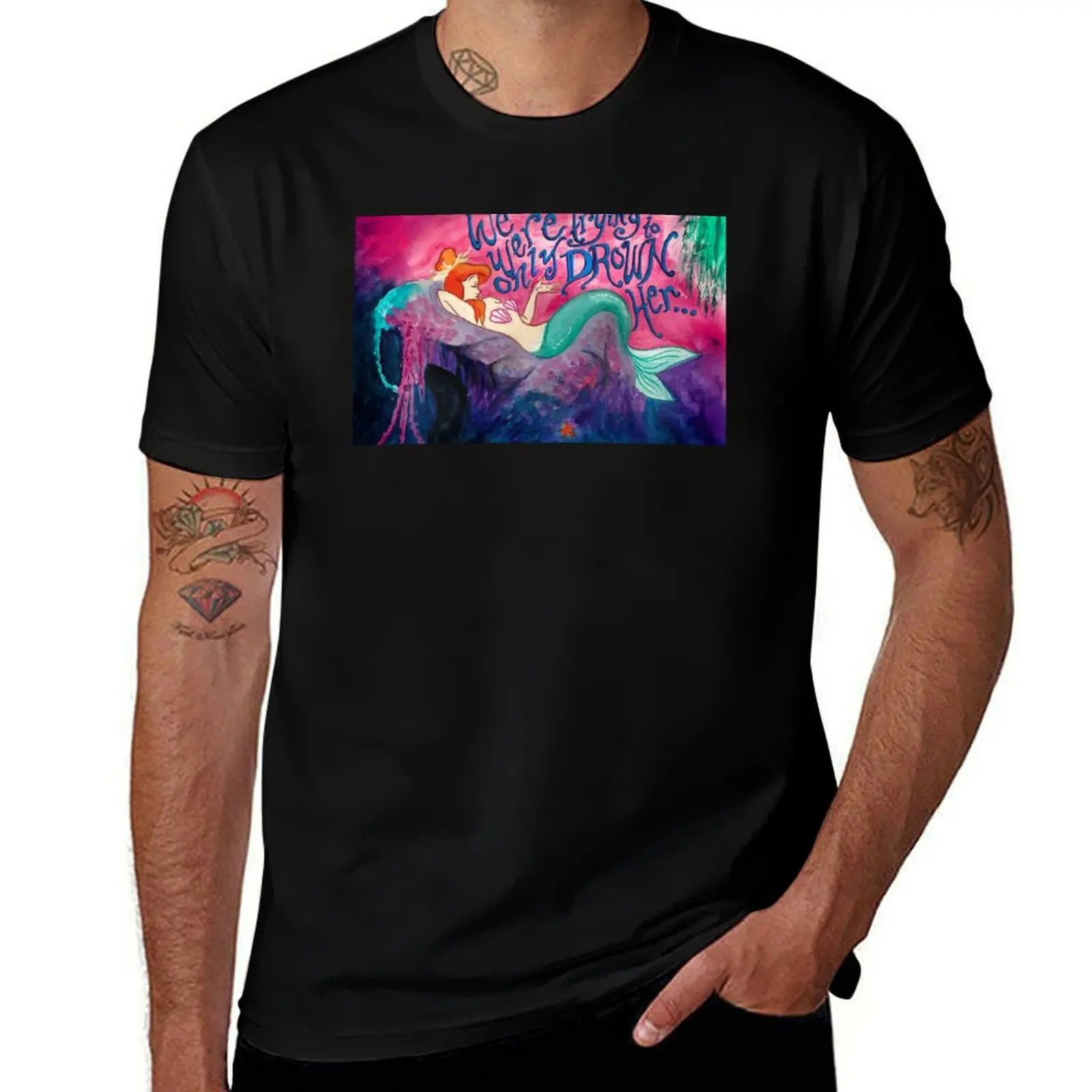 

Mermaid Lagoon T-Shirt black cotton t-shirt plain for man package t shirt man casual T-Shirt