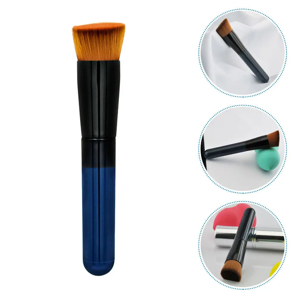 Premium Synthetic Hair Angled Flat Foundation Brush High Density Soft Silkier No Shedding for Liquid Cream Blending Buffing