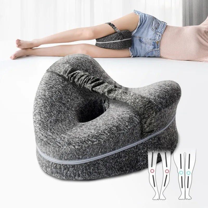 

Хлопковая подушка для ног с эффектом памяти, полое сердце, боковое спальное место для беременных, ишиаса, ортопедическая подушка для облегчения спины и бедер для кровати