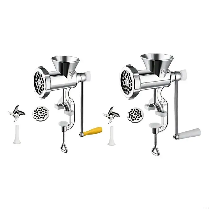 Manual Processor With 3 Sausage Filling Attachments For Beef Pork Chicken Fish And Low Moisture Vegetables Like toll 37JD