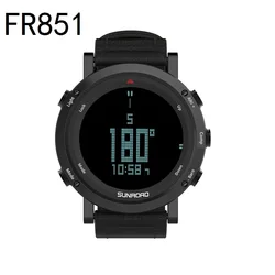 SUNROAD-FR851N Men's Sports Watch, cronômetro digital, altímetro, barômetro, bússola, pedômetro, relógios à prova d'água, ao ar livre, 3ATM