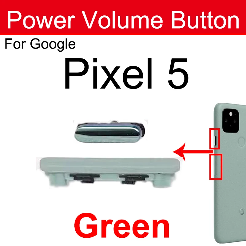 For Google Pixel 5 On OFF Power Volume Side Keys Volume Power Buttons Repair Parts