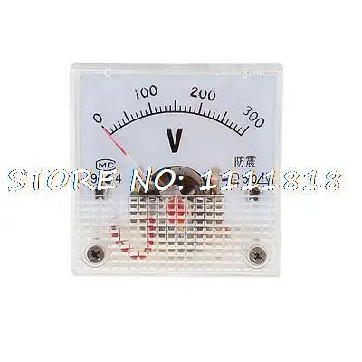 Rectangle Dial Panel Gauge Voltage Voltmeter DC 0-300V 91C4