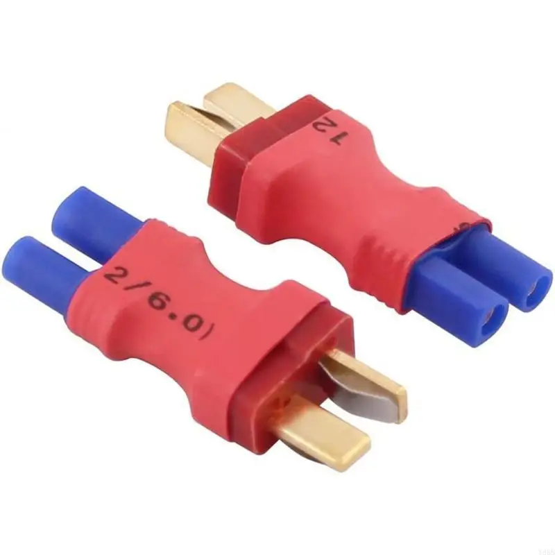 Y88B 4PCS EC2 para t plugue a plug fêmea conectores quadcóptero remoto masculino Substituição do adaptador
