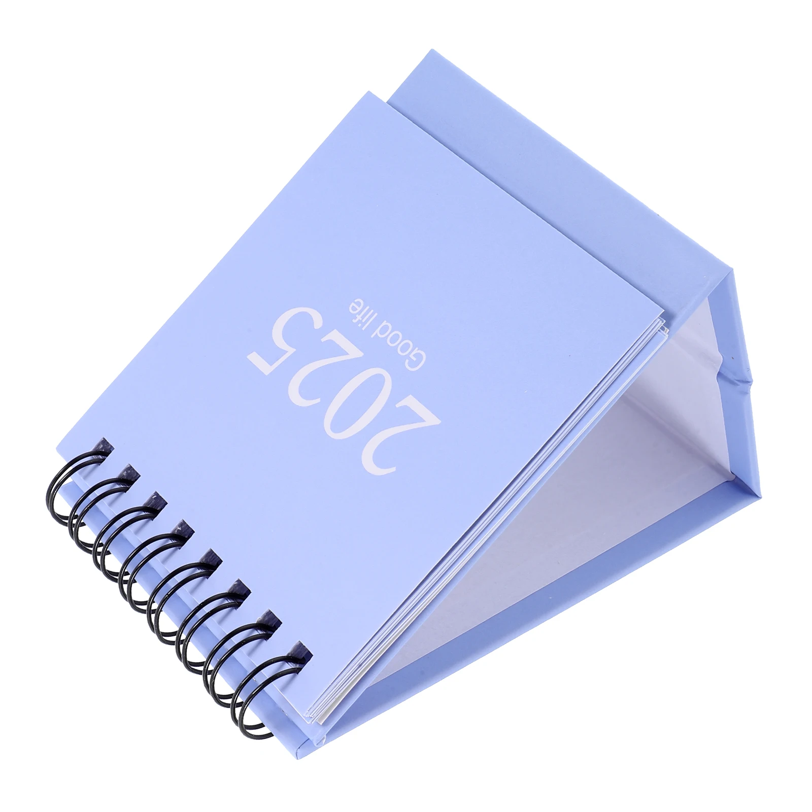 Calendar Mini Desk for Desktop Flip Adorable Cute Daily Small Sky-blue Calendars Stand Office