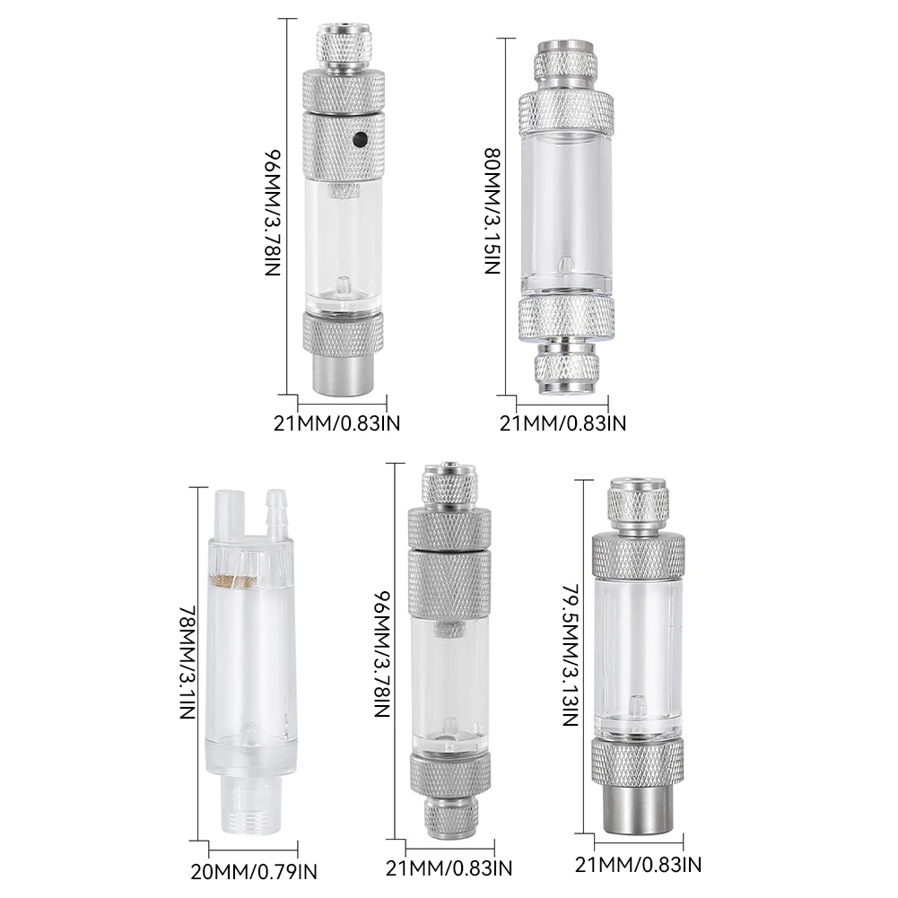 Aquarium  System Regulator Metal Bubble Counter Leakproof Threaded Accurate-CO2 Detection Diagnostics Backflow Prevention