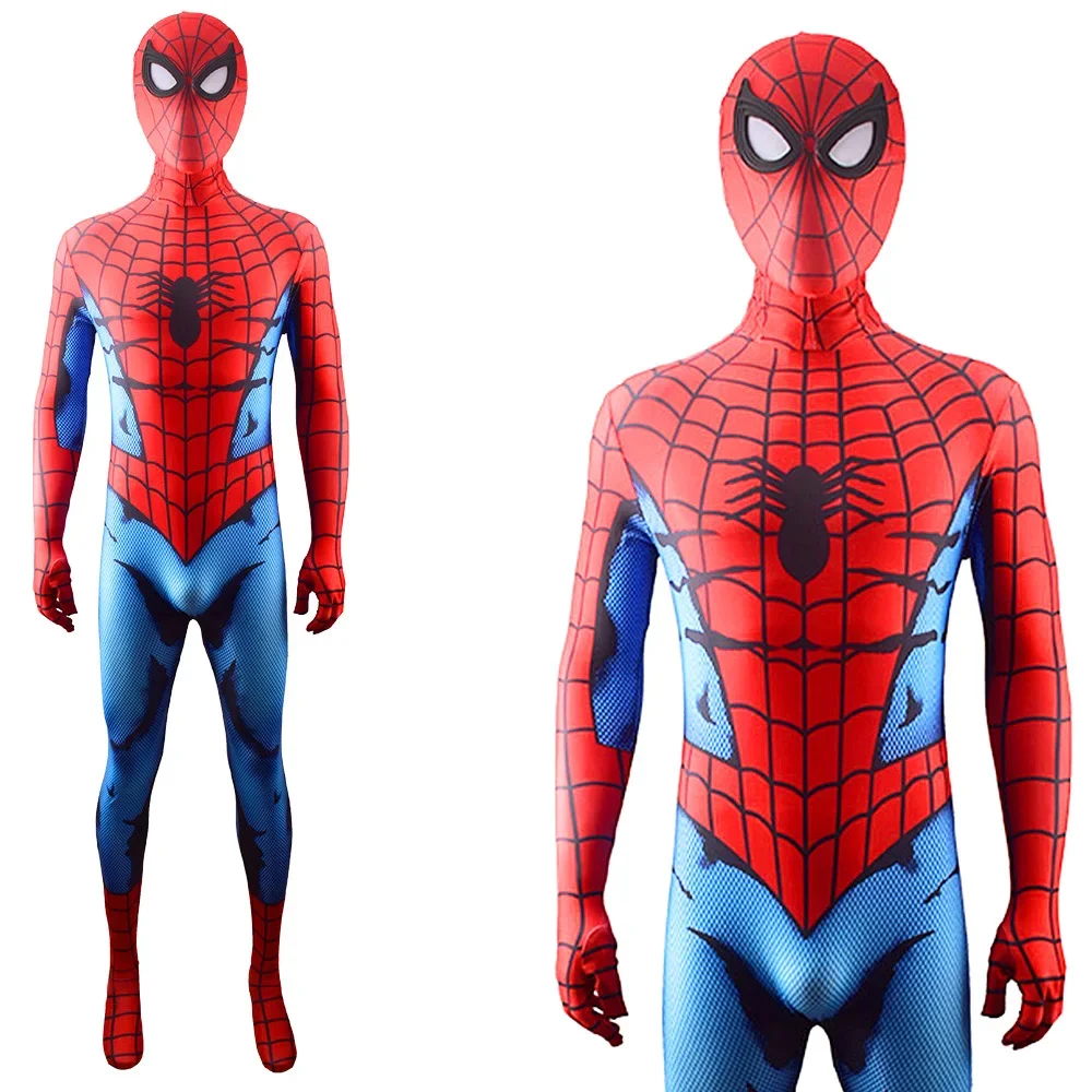 Klasyczny komiks Tomita kostium Spidermana Cosplay elastan kostium na Halloween komiks Tomita superbohater Zentai body dla dorosłych