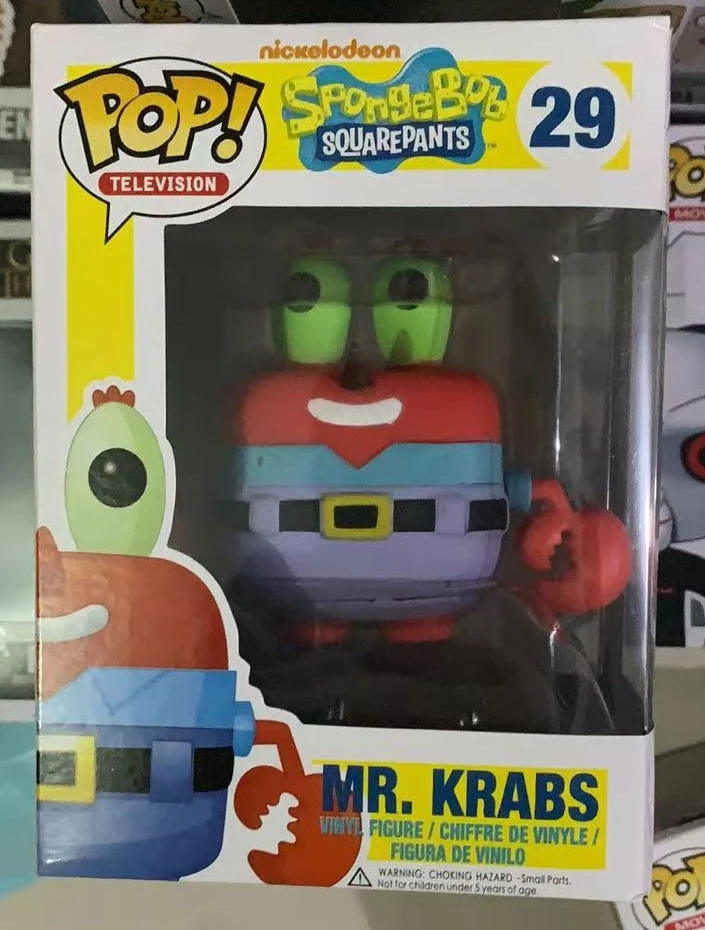 FUNKO POP SQUIDWARD # 27 PATRICK # 26 Sr. Krabes # 29 # 453 figura de acción de PVC juguetes de modelos coleccionables para niños regalo de cumpleaños