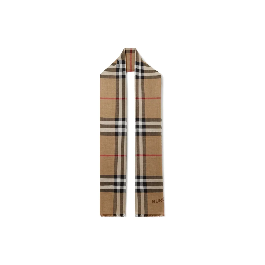 

check-print wool-silk scarf 80742001