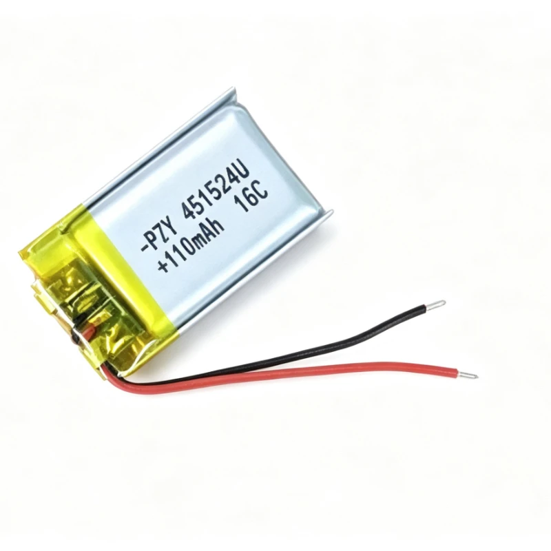 2Pcs/Lot 451524 3.7v 110MAh Lithium Polymer Li-po Rechargeable Battery For MP3 D8 Smart Bracelet Watch Headset