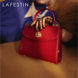 LA FESTIN-Bolso Retro de cuero para mujer, bandolera de gran capacidad, Original, de diseñador, a LA moda