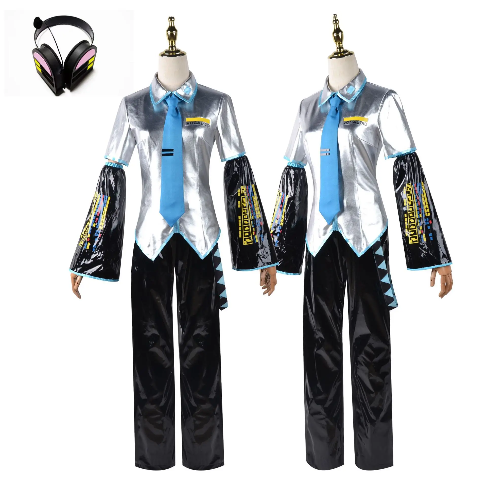 2023 Miku Cosplay Wig Costume Japan Midi Dress Beginner Future Miku Cosplay Female Halloween Women\'s Costume Men Size