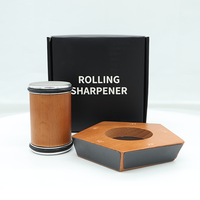 Rolling Knife Sharpener with 5 Types Degrees Magnetic Diamond Sharpening Stone Knife Holder Kit Roller Kitchen Accessories