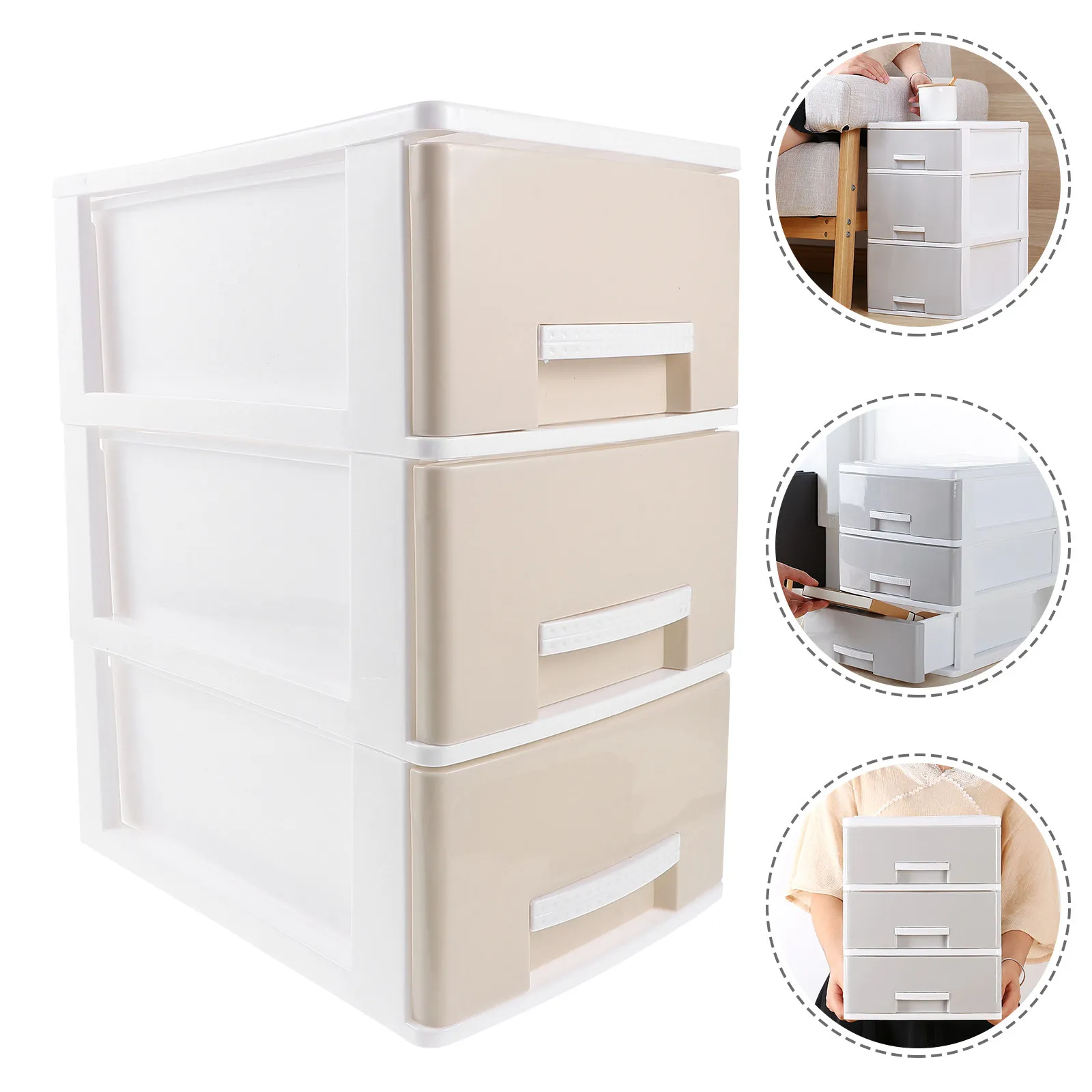 

Настольный пластиковый органайзер с выдвижными ящиками, многофункциональный, для хранения канцелярских принадлежностей и косметики, большой