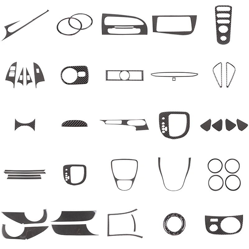 ل سيات ليون ليون Mk2 1P 2008-2012 لينة ألياف الكربون التحكم المركزي والعتاد التحول منفذ الهواء الإطار لوحة ملصق اكسسوارات السيارات