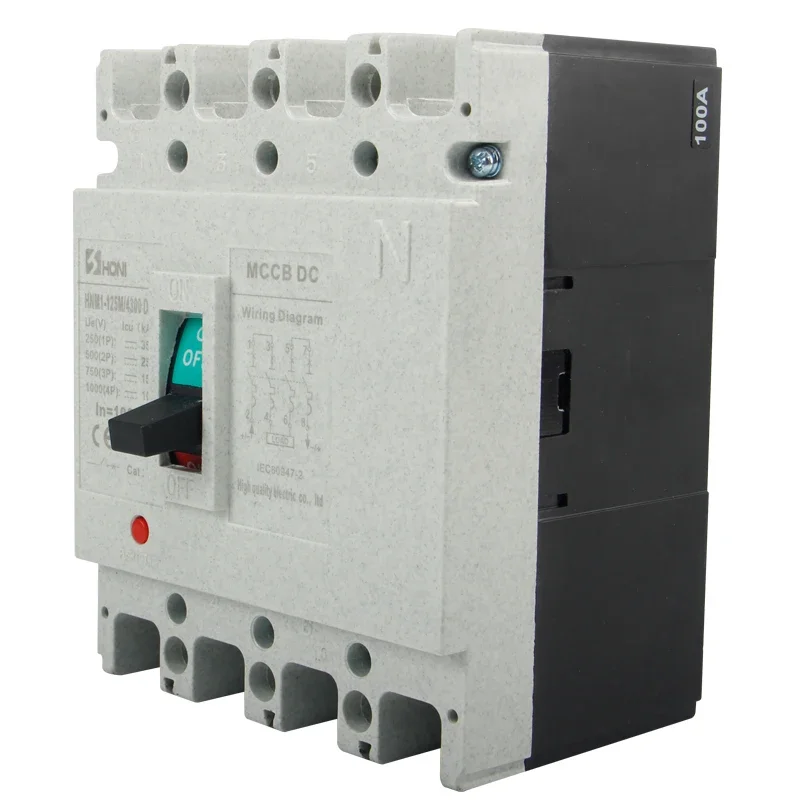 DC 48V 110V 220V 380V 800V 1000V MCCB MOULD CASE CIRCUIT BREAKER