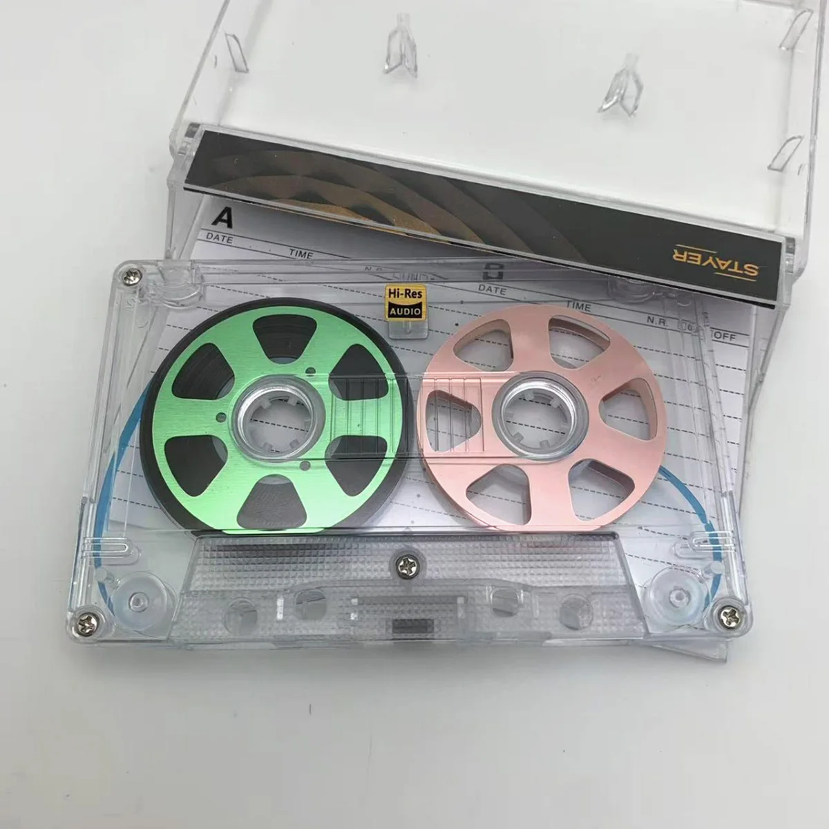 Retro Reel-to-Reel-Kassette, beidseitig beschichtetes Metall, 50 Minuten, leeres Kassettenband für Walkman-Aufnahmen (mit 50-minütigem Band) – Detail 3