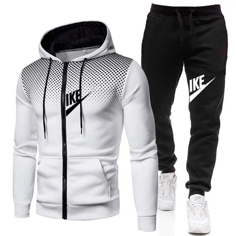 2024 New Men's Tracksuit Autumn And Winter Suit Hoodie + Trousers Two-piece Casual Sportswear Fashion Trend Logo Men's Clothing