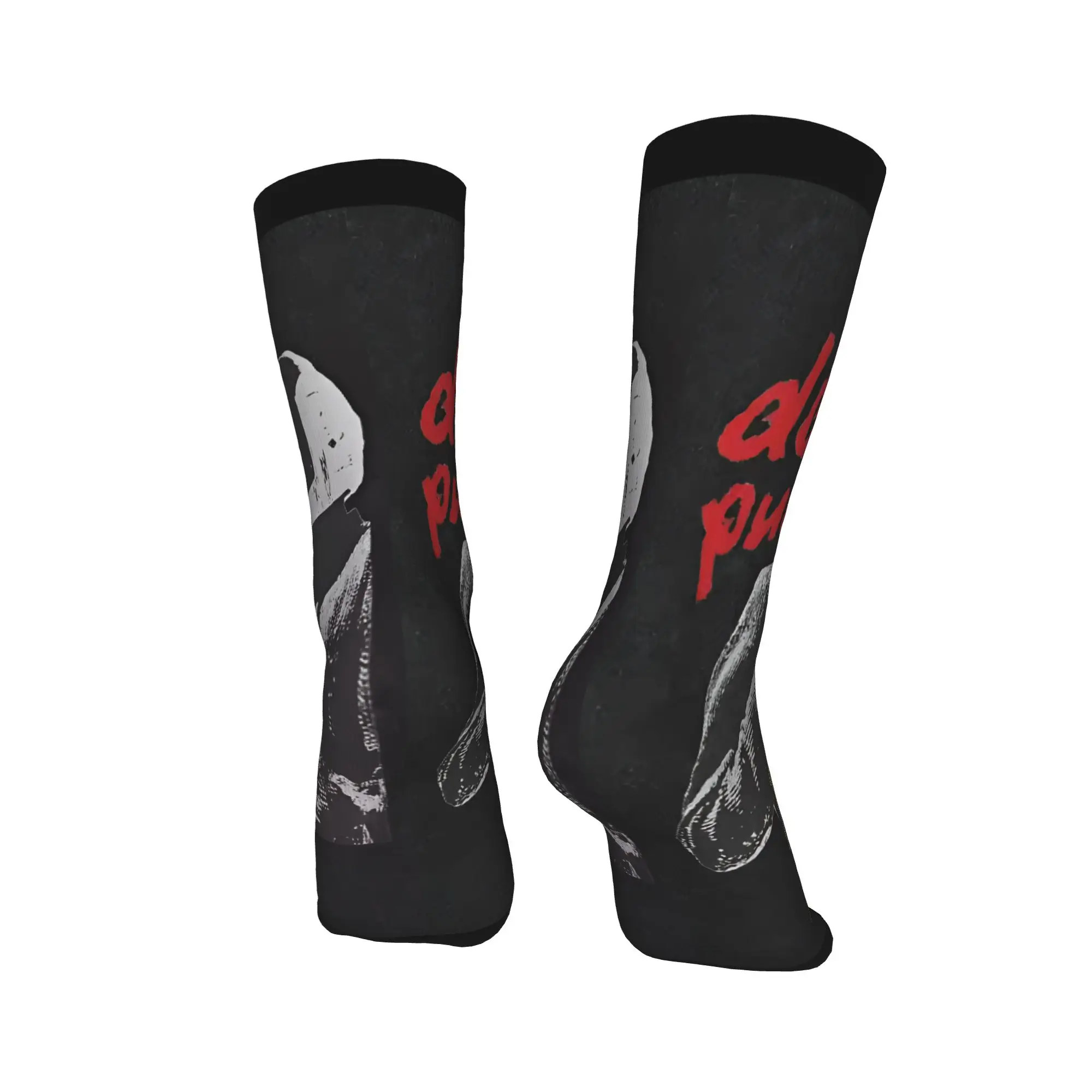 Daft punk banda eletrônica meias outono meias casuais mulheres homens meias de alta qualidade impresso ao ar livre meias antiderrapantes